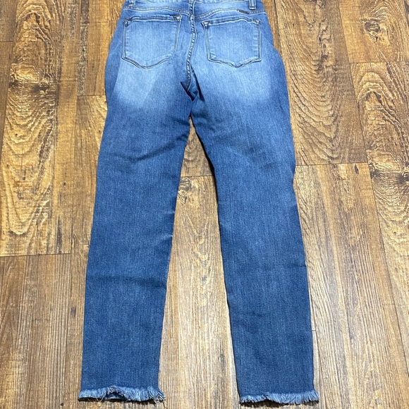 KanCan size 5/26 Distressed Ankle Jeans in Blue destroyed grunge stretch casual - Picture 8 of 10